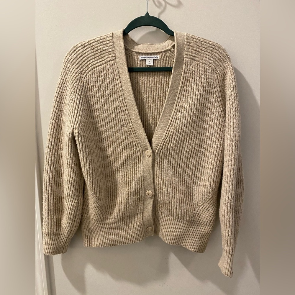 Amazon Essentials Women's Tan Cardigan Sweater